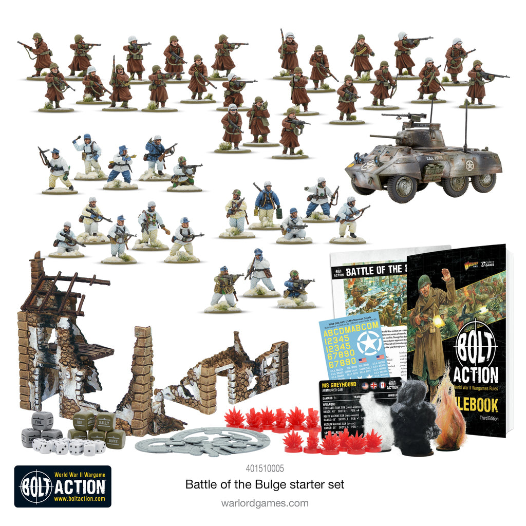 Bolt Action Starter Set Battle Of The Bulge Warlord Games Us And Row 4716