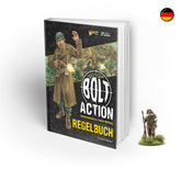Bolt Action: Third Edition Rulebook (German) with Francis S. Currey special miniature