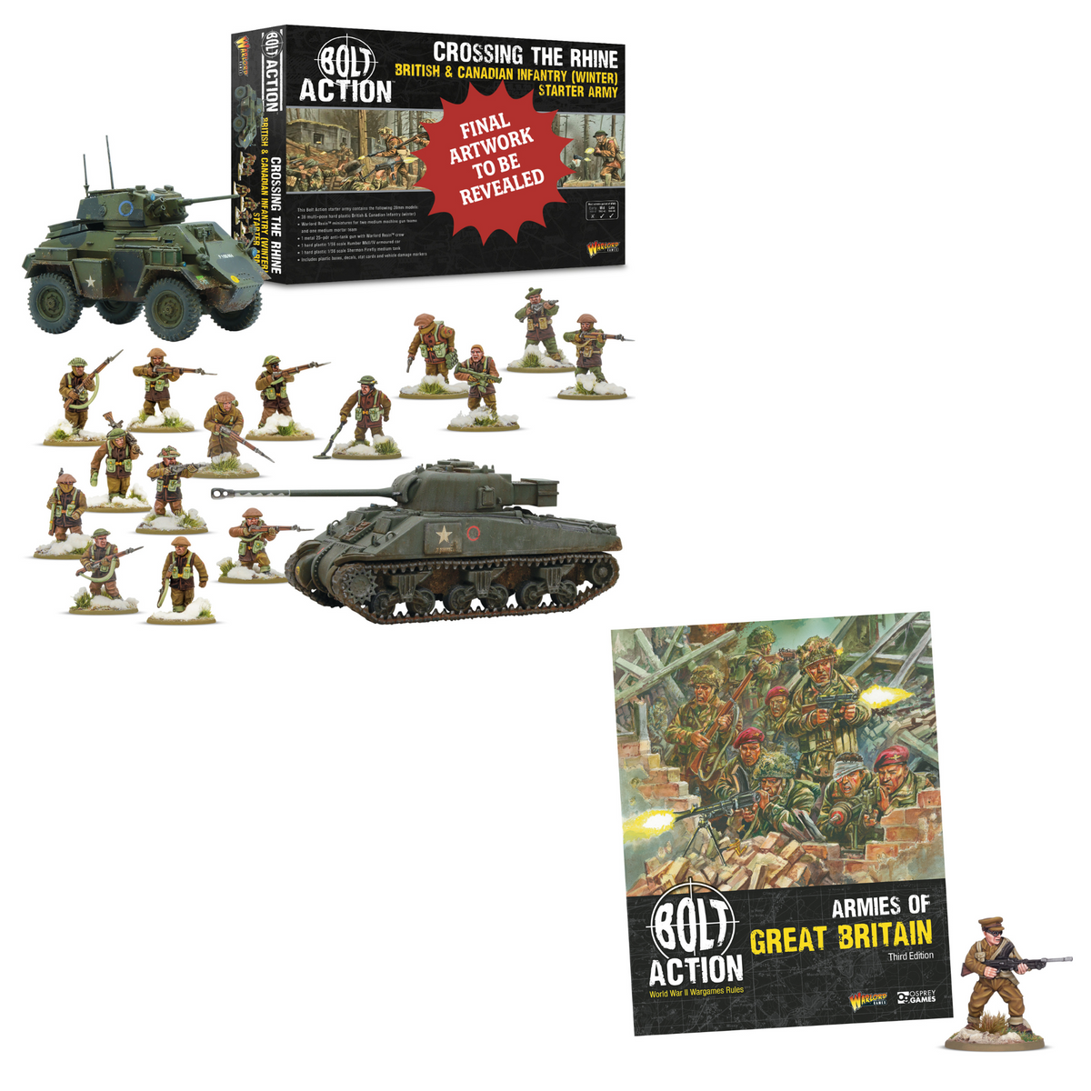 Crossing the Rhine'  British & Canadian infantry (winter) starter army with Armies of Great Britain