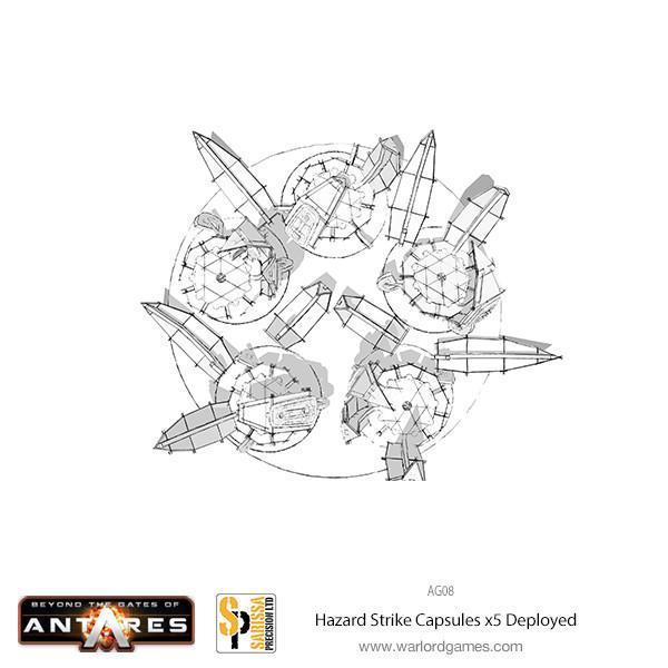 x5 Hazard Strike Capsules Deployed set
