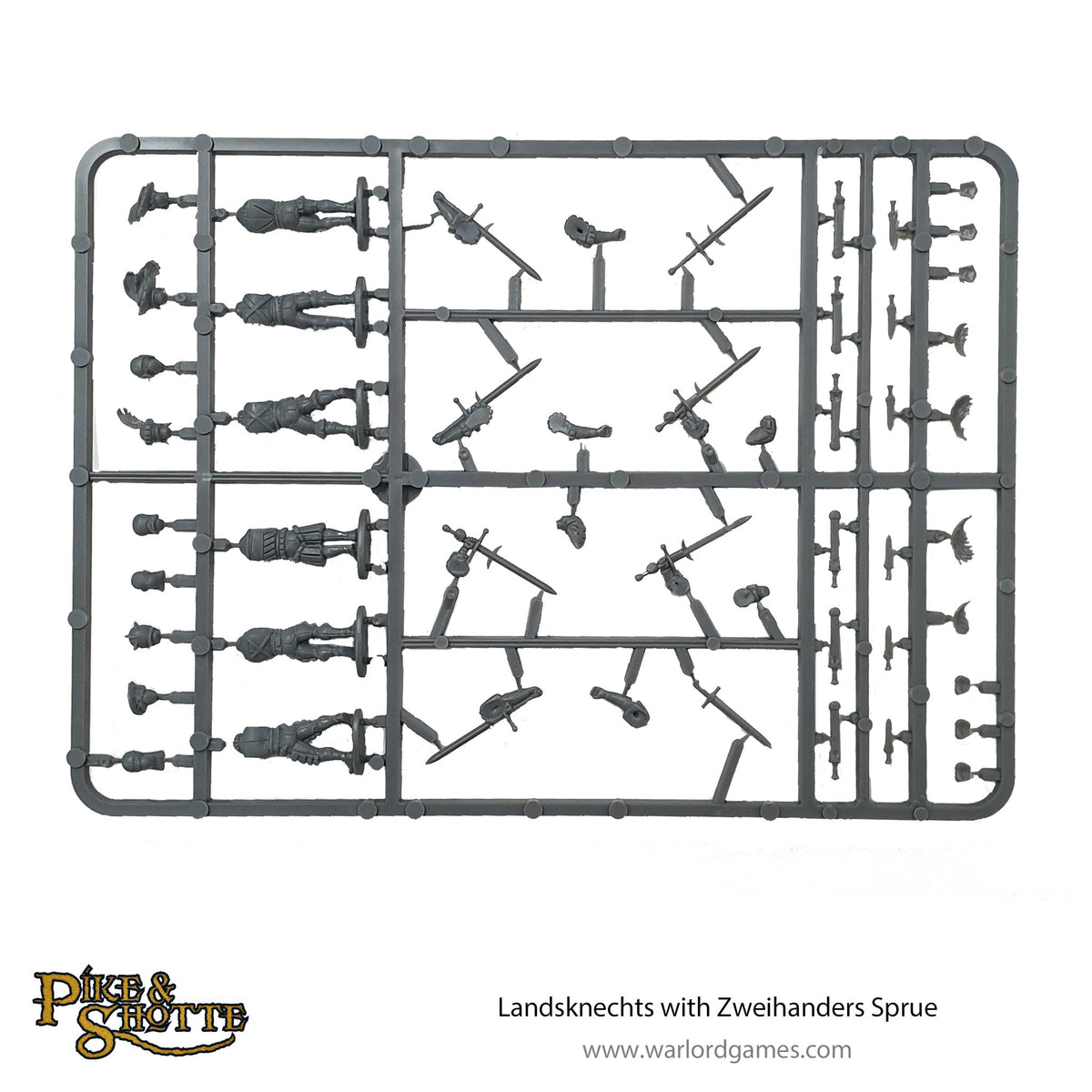 Landsknechts with zweihanders sprue