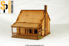 North American House with Porch - Stone Chimney 2