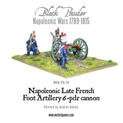Napoleonic Late French Foot Artillery 6-pdr cannon