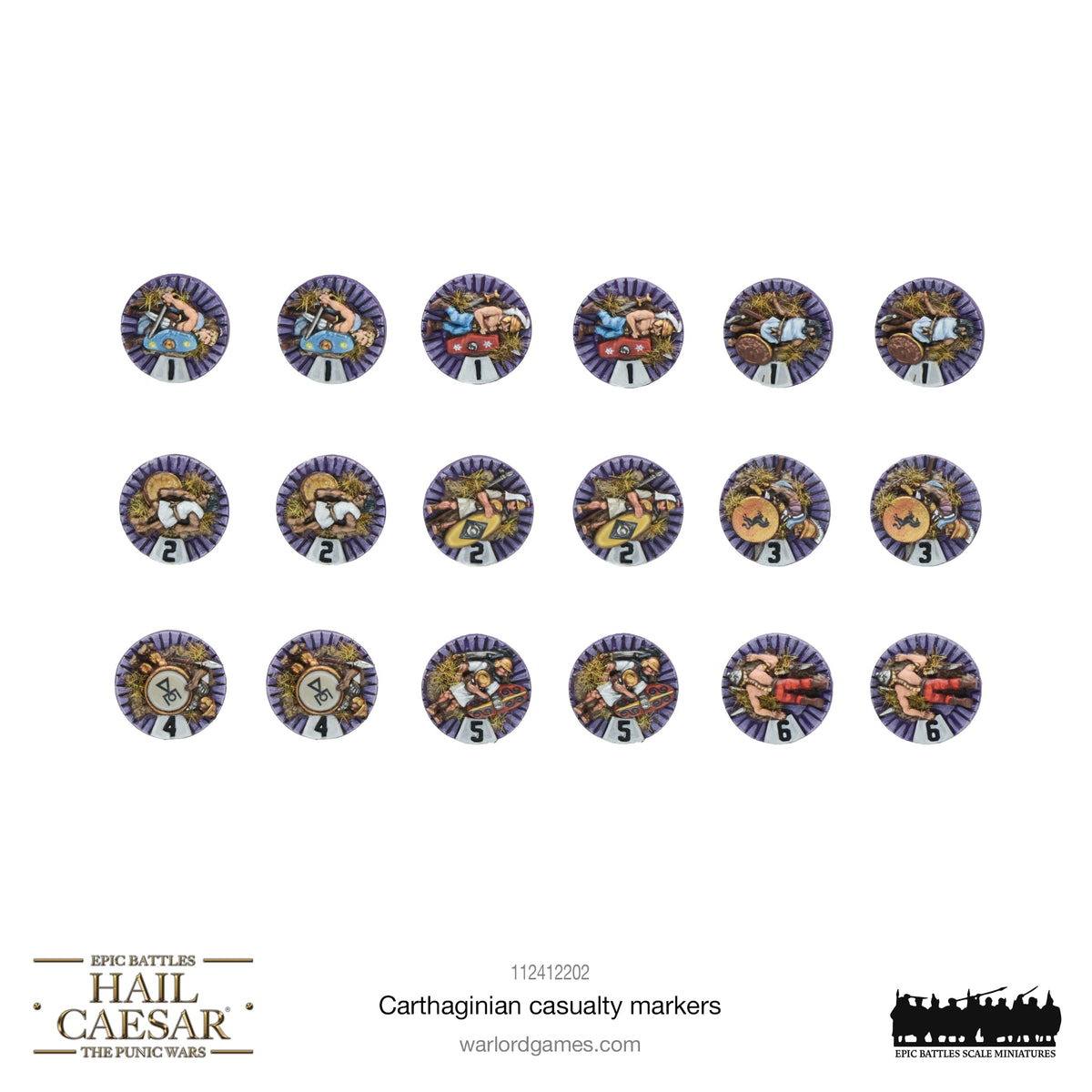 Hail Caesar Epic Battles: Carthaginian casualty markers