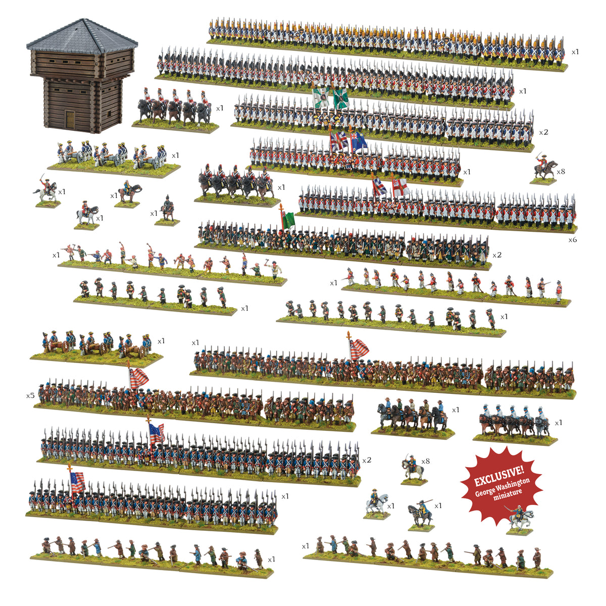 Black Powder Epic Battles: Revolution! with George Washington special figure