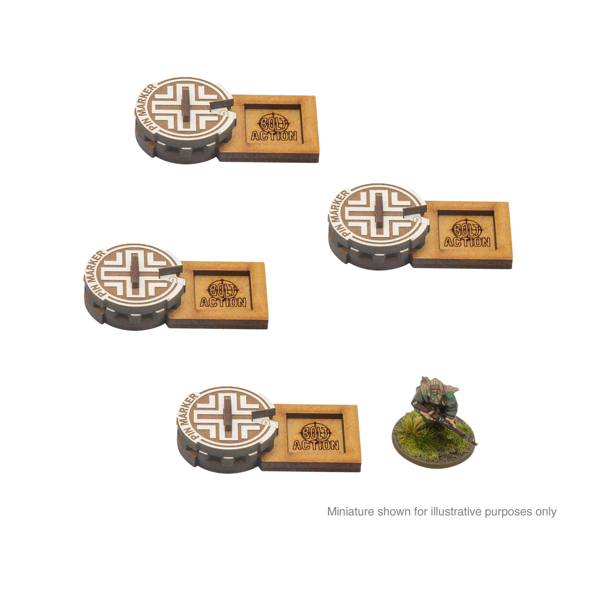 Bolt Action MDF Unit Pin Markers - Germany