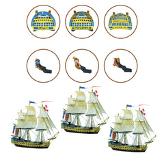 French Vessels of Renown 04 - Frigates with Figure Heads & Back Plates Bundle