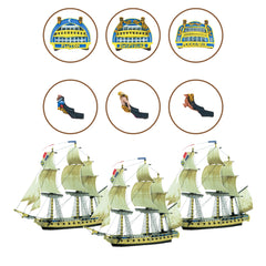 French Vessels of Renown 03 - Frigates with Figure Heads & Back Plates Bundle