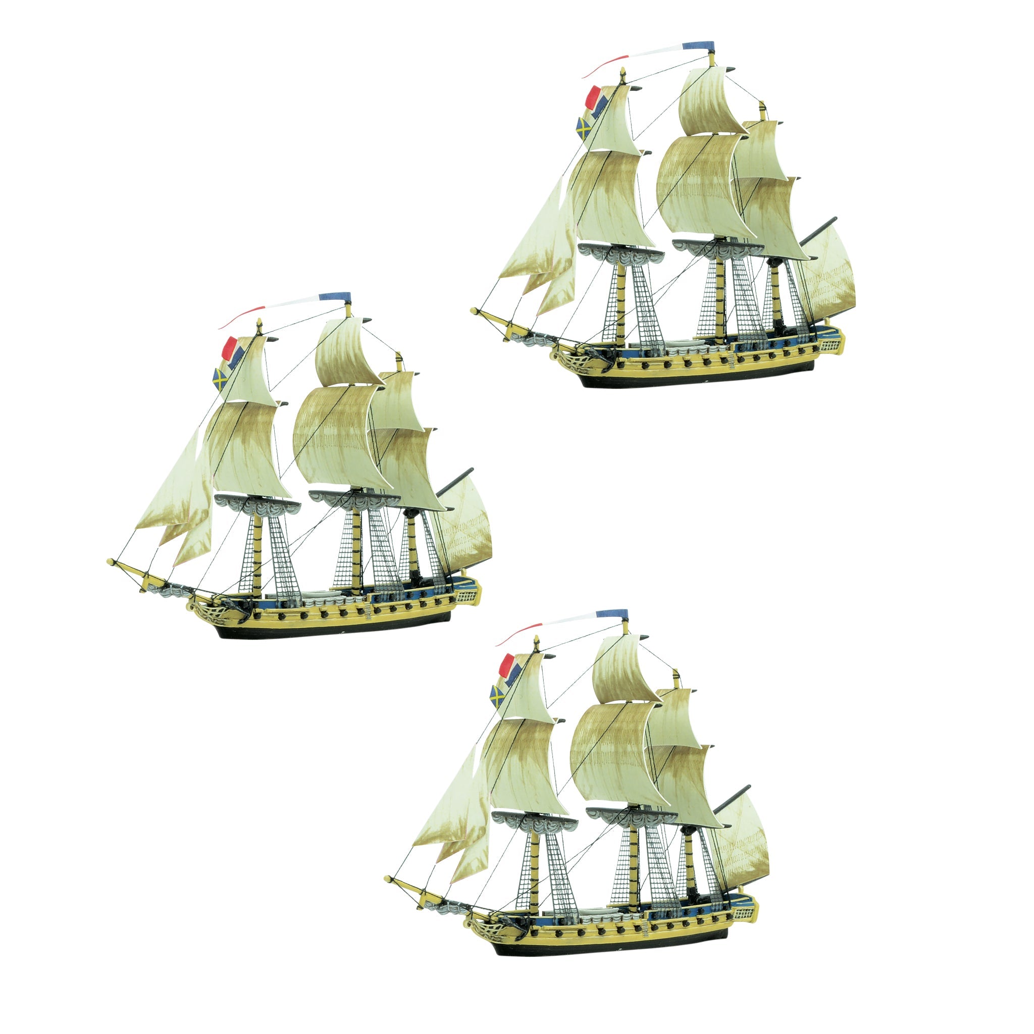 French Vessels of Renown 03 - Frigates with Figure Heads & Back Plates Bundle