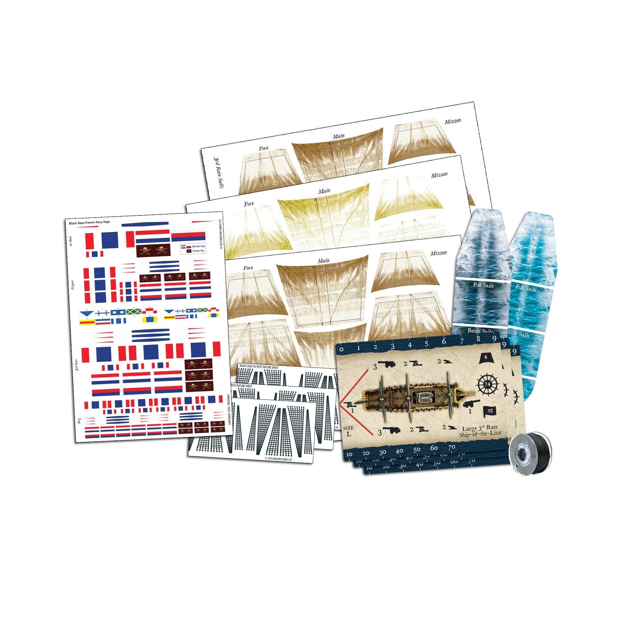 French Vessels of Renown 04 - Frigates with Figure Heads & Back Plates Bundle