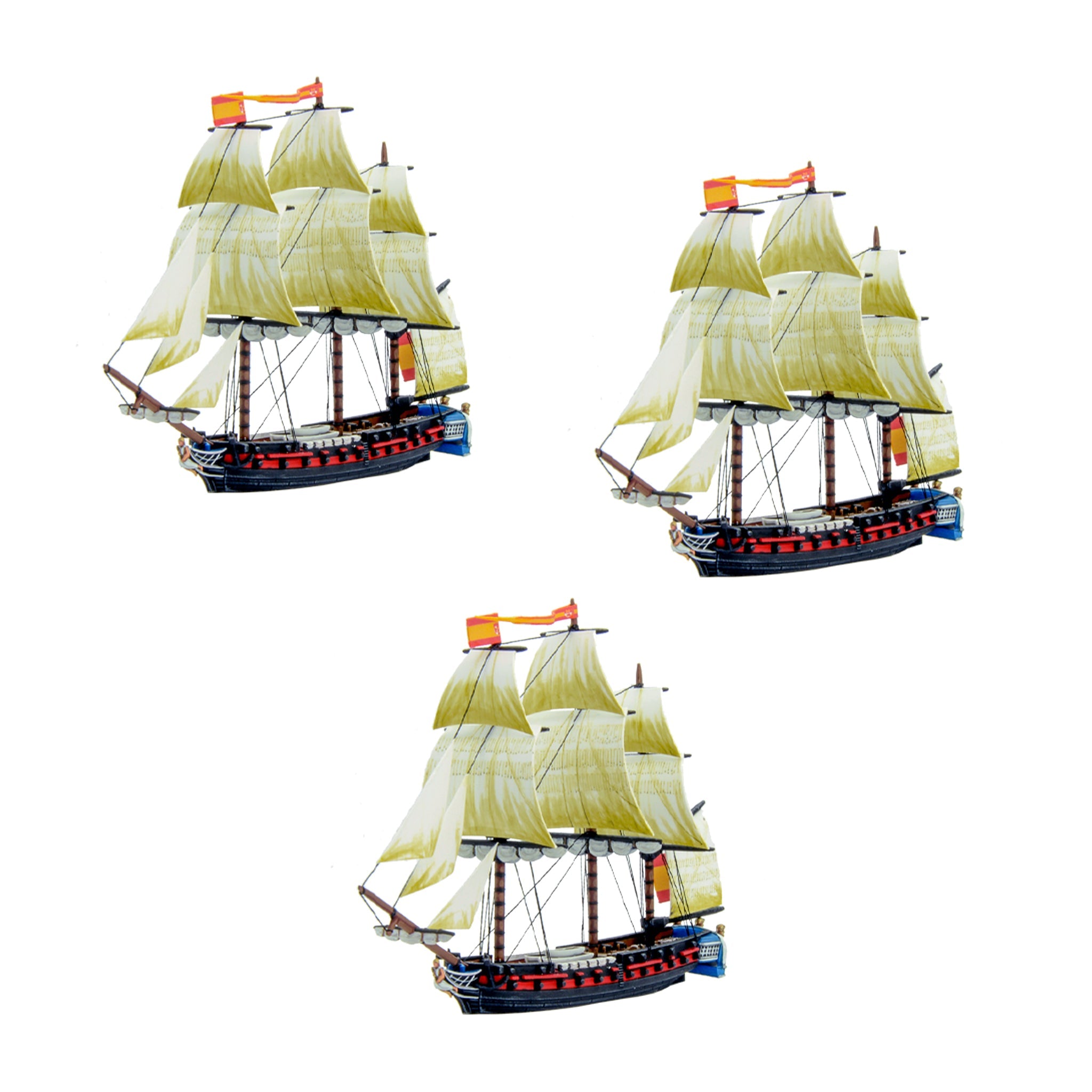 Spanish Vessels of Renown 03 - Frigates with Figure Heads & Back Plates Bundle