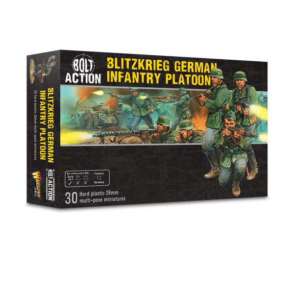 Blitzkrieg German Infantry Platoon plastic boxed set – Warlord