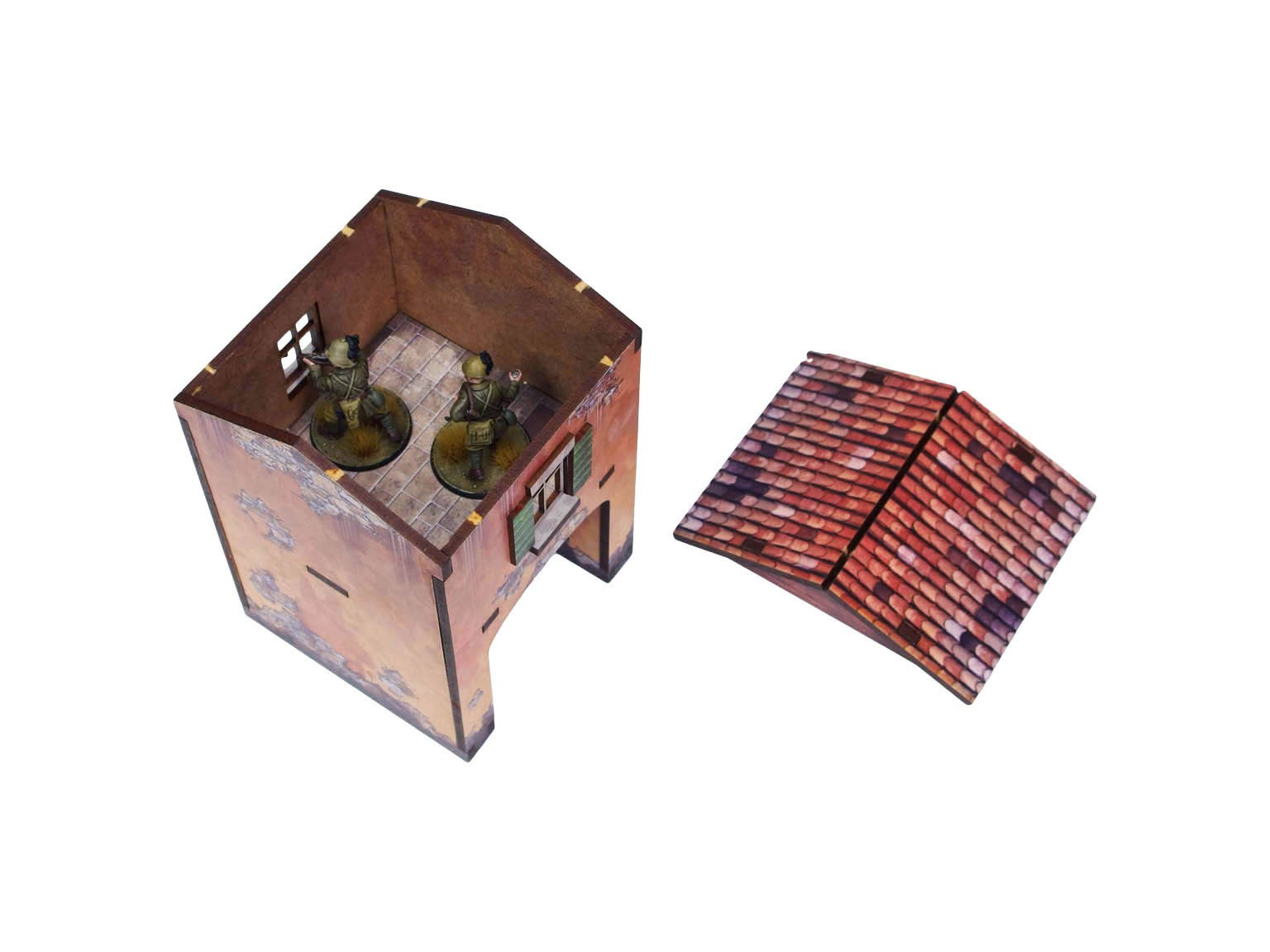 WW2 Italy Gate House (1) PREPAINTED [28mm/1:56]