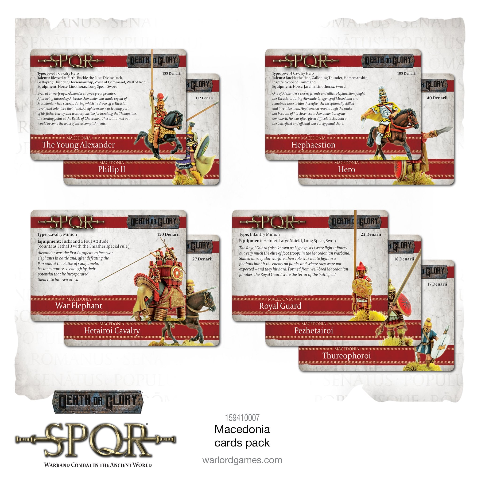 Death or Glory: SPQR Macedonia cards pack