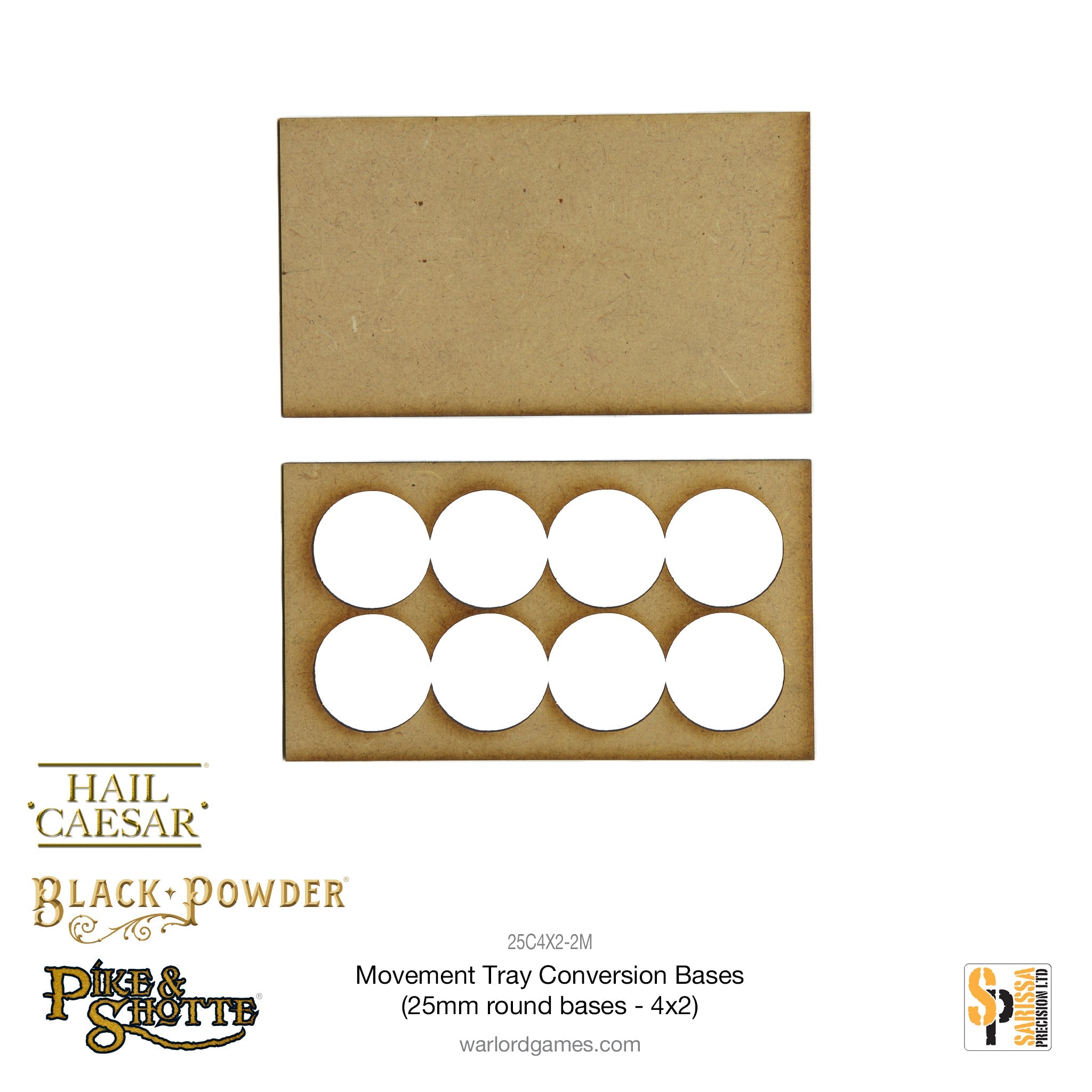 Movement Tray Conversion Bases (25mm round bases - 4x2)