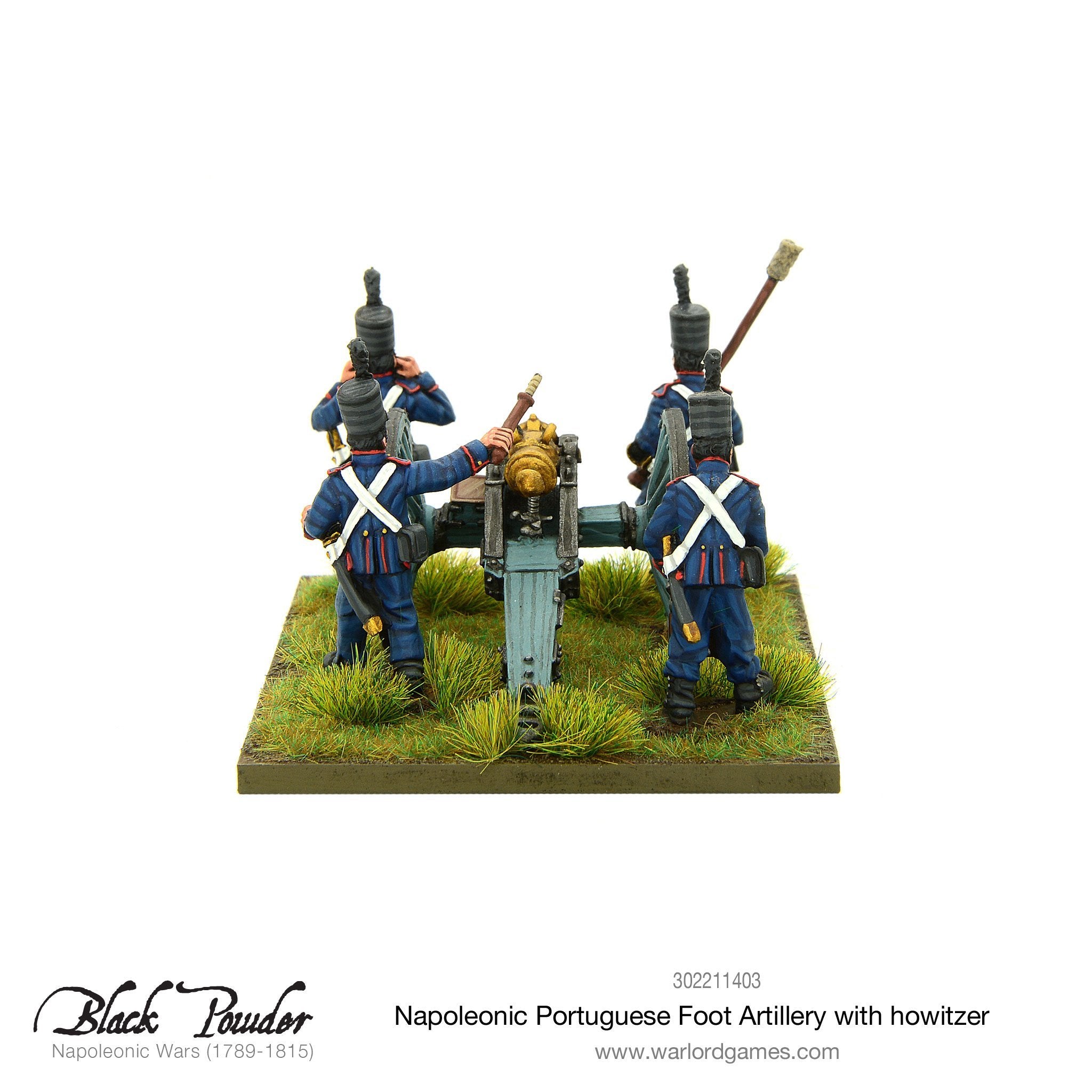 Napoleonic Portuguese Foot Artillery with howitzer