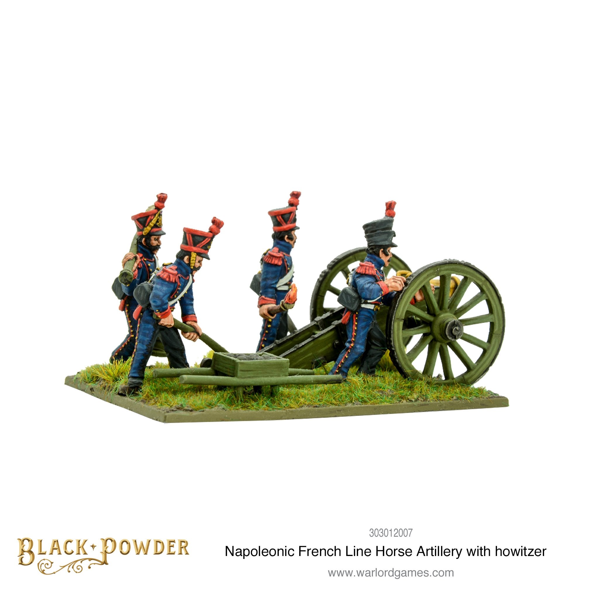 Napoleonic French Line Horse Artillery with howitzer