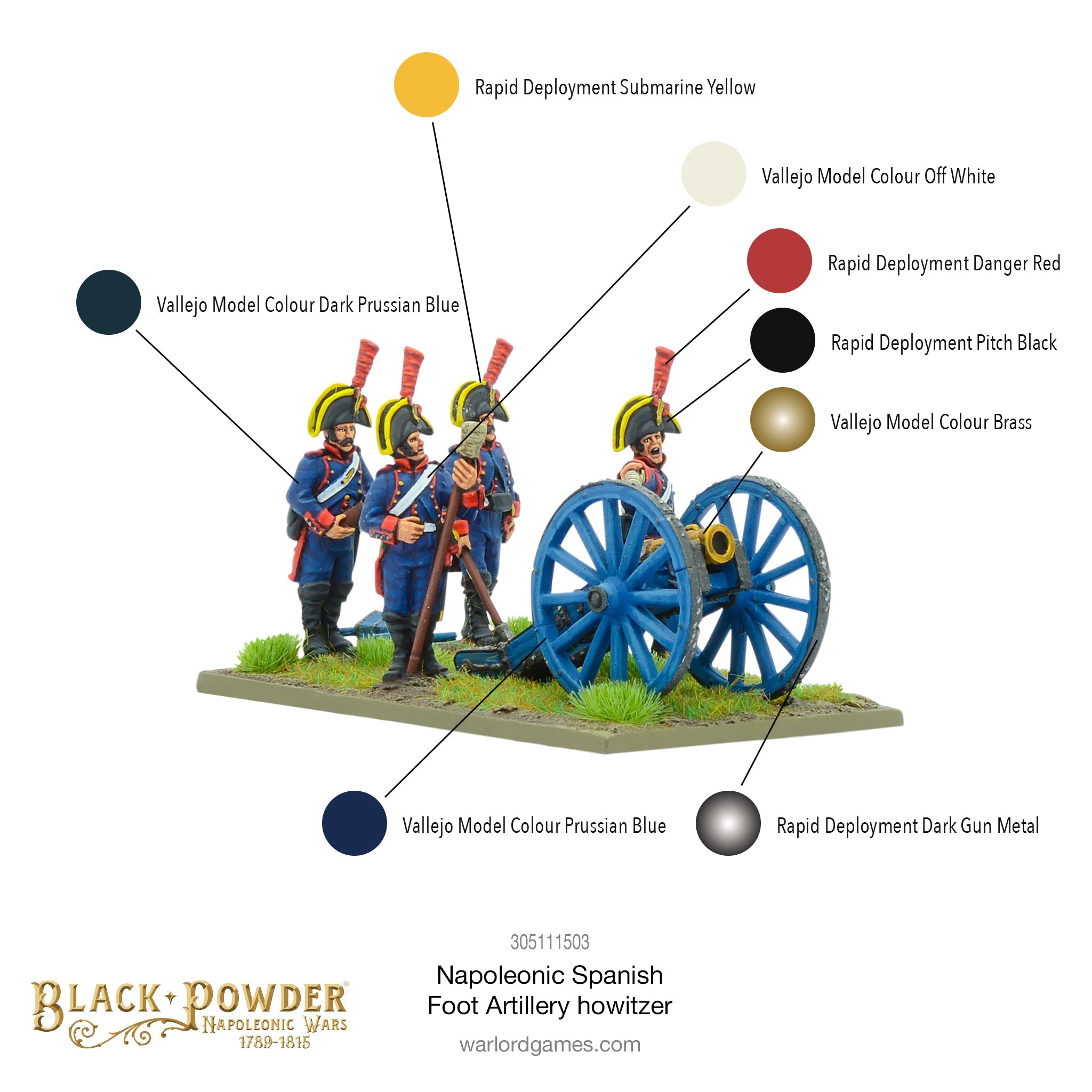 Napoleonic Spanish foot artillery howitzer