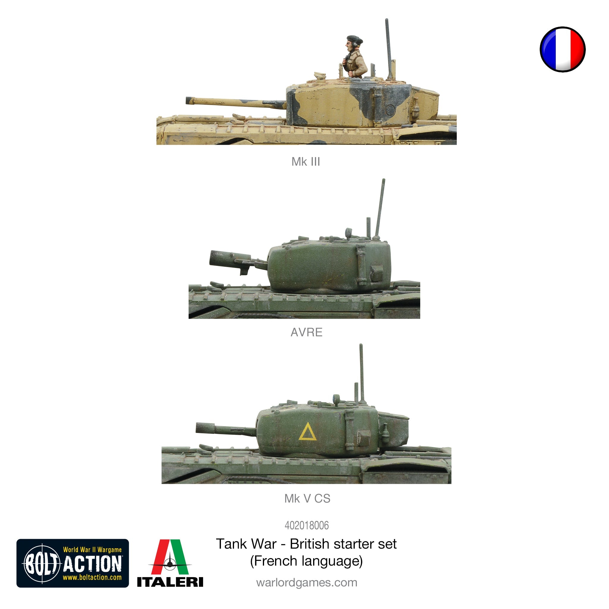 Tank War: British starter set (French language)