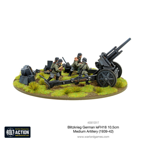 Blitzkrieg German leFH 18 10.5cm medium artillery (1939-42