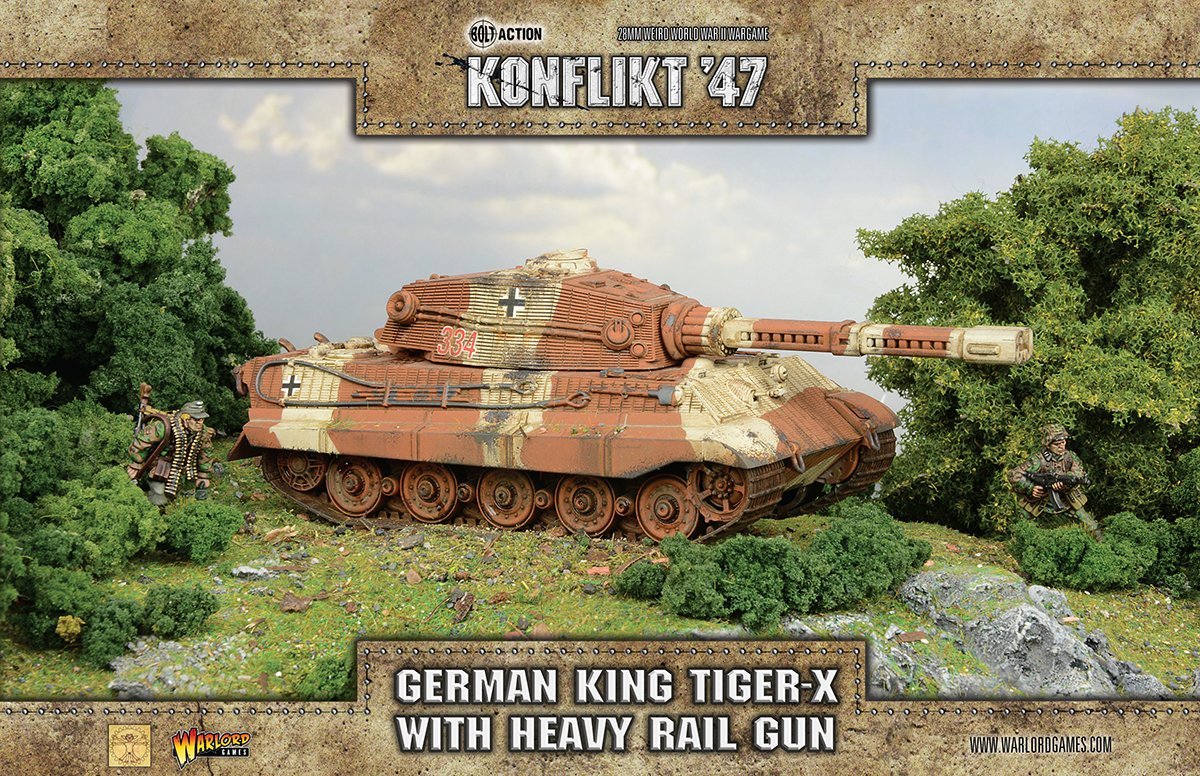 King Tiger-X with heavy rail gun