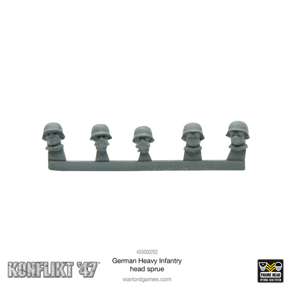 German Heavy Infantry head sprue – Warlord Games US & ROW