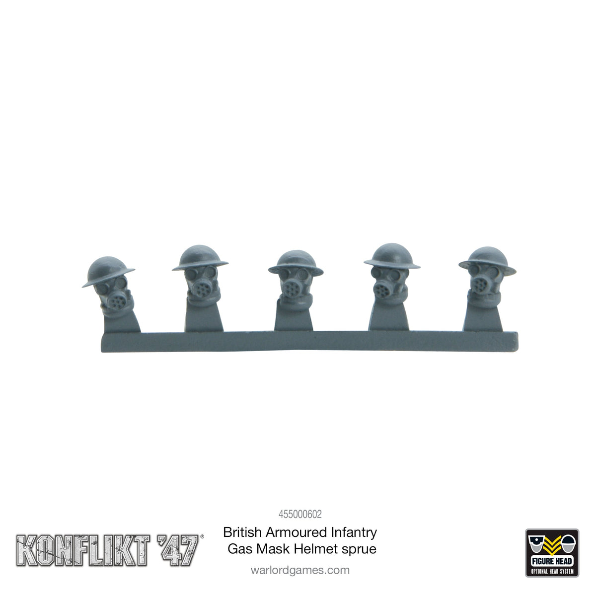 British Armoured Infantry Gas mask helmet sprue