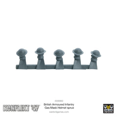 British Armoured Infantry Gas mask helmet sprue