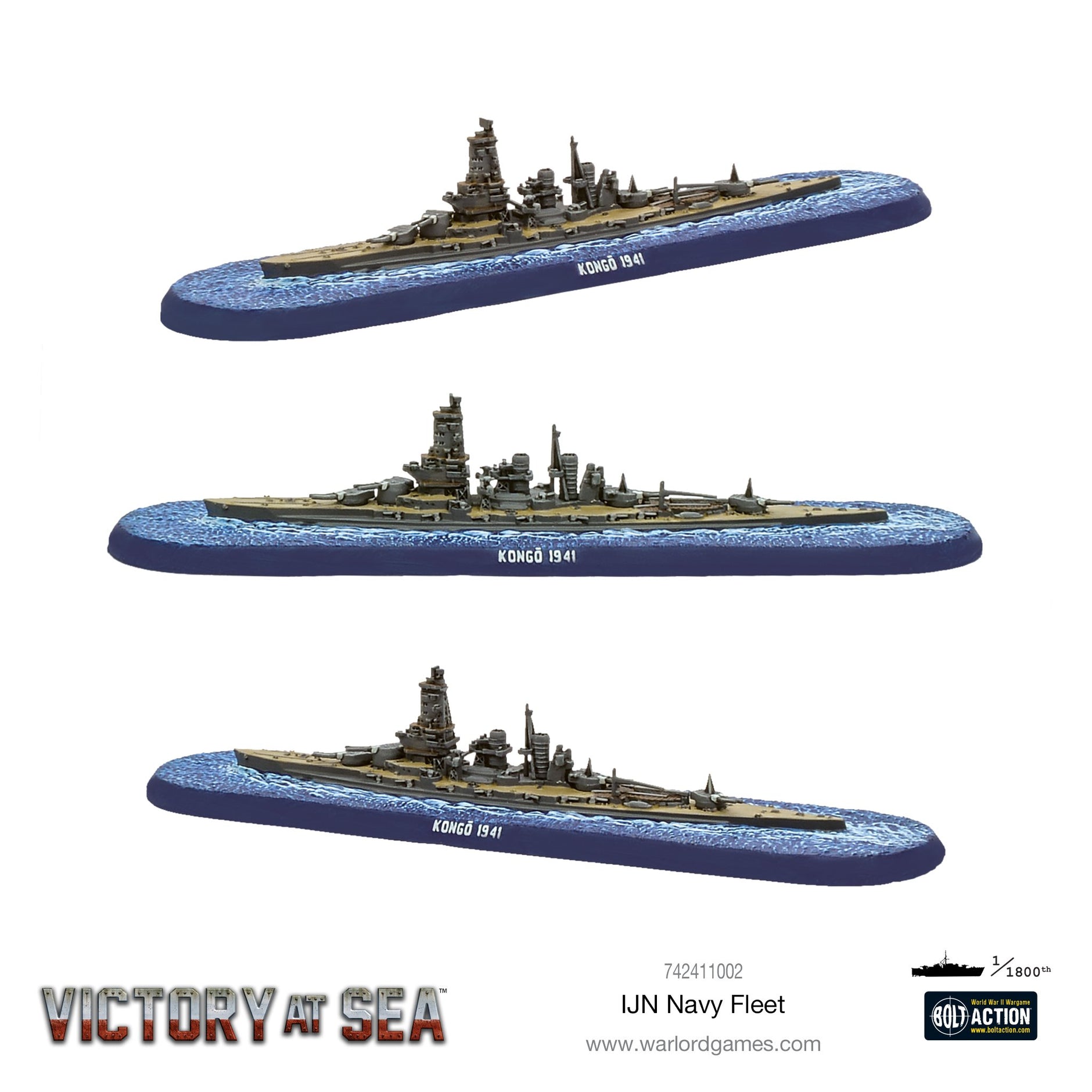 Warlord Victory At Sea Royal Navy Starter Fleet - WWII Naval War Game With 10 Miniature Ships