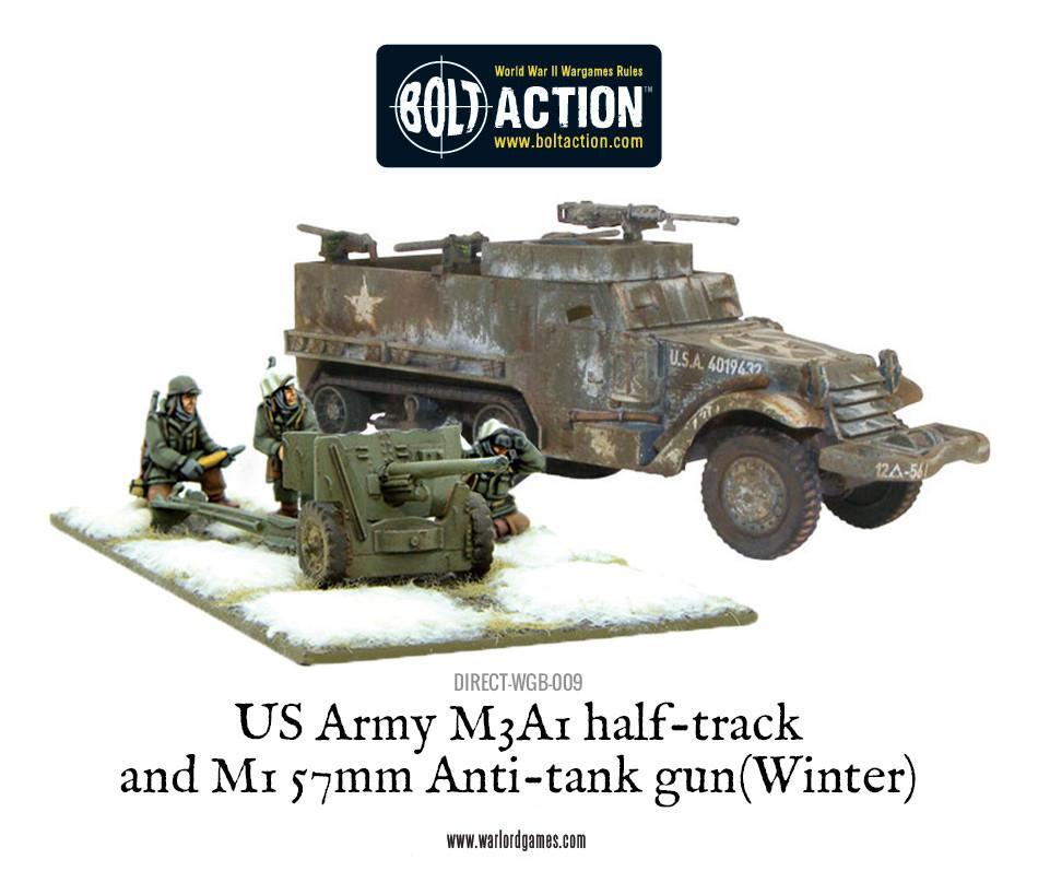 US Army M3A1 Half-track with M1 57mm Anti-tank gun (Winter)