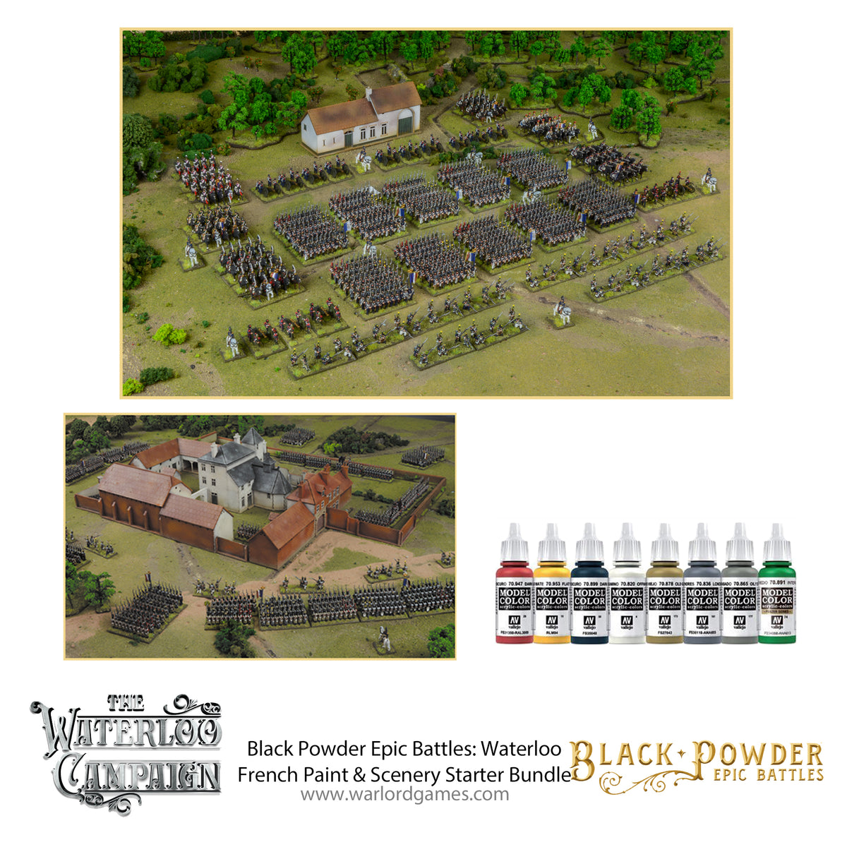 Black Powder Epic Battles: Waterloo French Paint Set & Scenery Starter Bundle