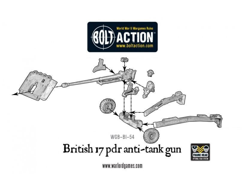 British Army 17 pdr anti-tank gun