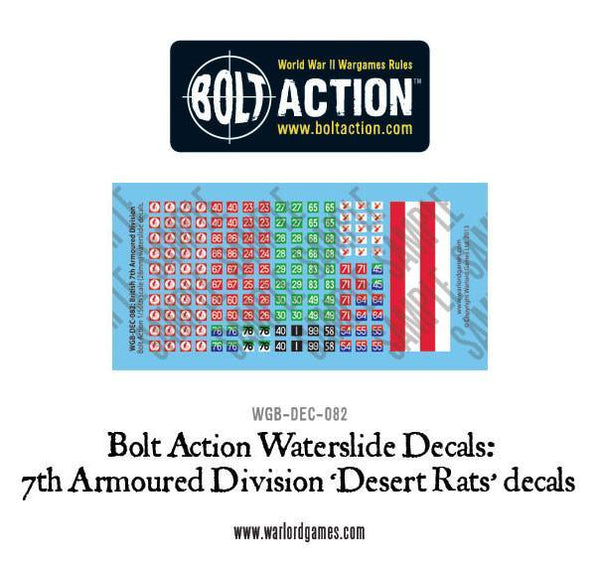 Desert Rats Decals – 4 Bogen Mit Divisionssymbolen, Tarnmarkierungen Und Luftaufklärungsrondellen Für Modellbau